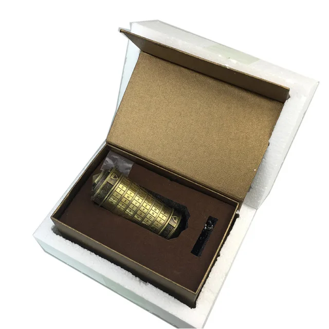 Da Vinci Educational toys Metal Cryptex locks gift ideas Da Vinci Code lock to marry lover escape chamber props get 2 free rings