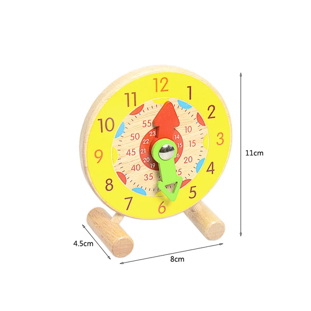 Montessori Wood Clock Calendar Toy Kids Watch Learning Clock Teaching Resources Circle Calendar Time Preschool Educational Toys 6