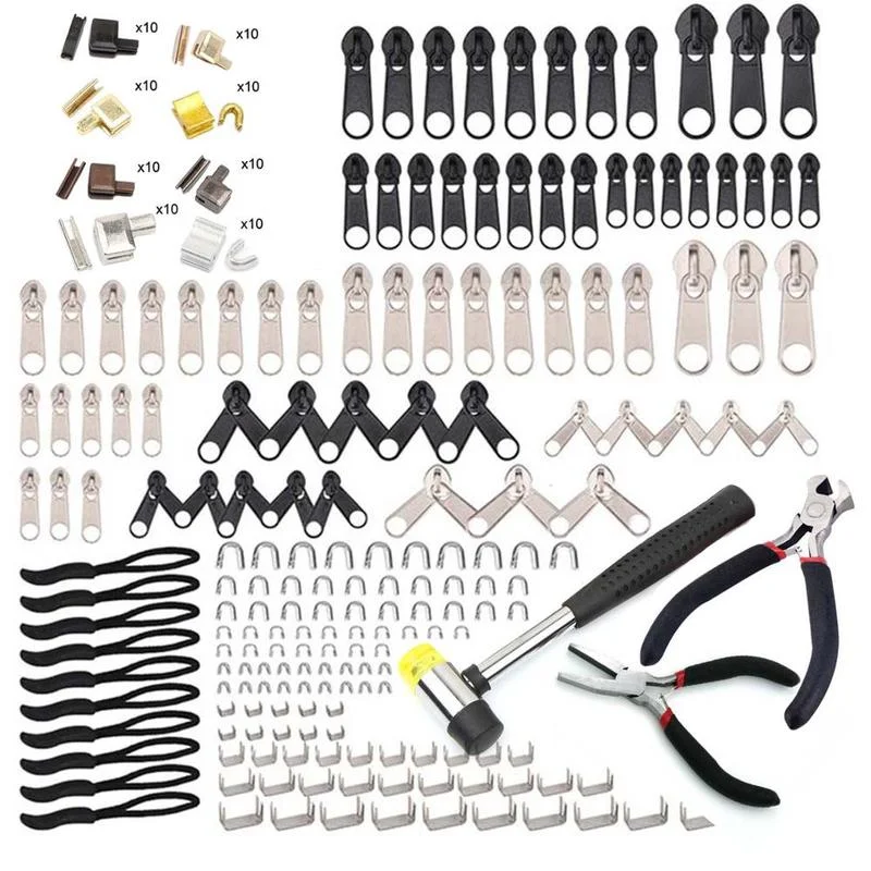 Zipper Repair Kit Replacement Installation Tools And Auxiliary Tool for Bags Tents Luggage Sleeping Bag Jacket Outdoor | Дом и сад