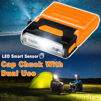 

LED Headlamp Hat clip light Rechargeable Body Motion Sensor adjustable lamp cap Waterproof 40M