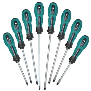 

8pcs Multi-purpose Cross/Straight Head Screwdriver Set Manual Phillips/Slotted Screwdriver Motorcycle Repair Tools Accessory