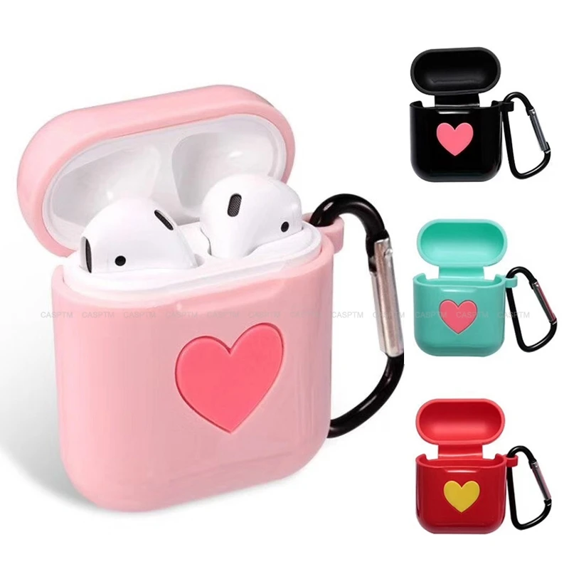 Цветной Мягкий чехол из ТПУ для Apple Airpods 1 2 ударопрочный защитный чехол для наушников чехол для Apple Airpods 1 с крючком