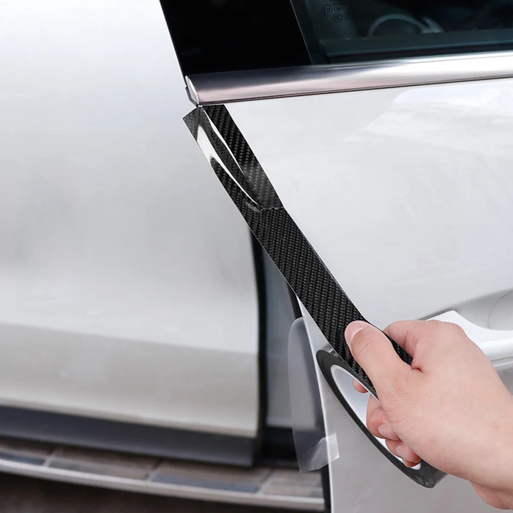 

Traceless Nano Carbon Fiber Tape Car Center Console Door External Adhesive Sticker Universal For BMW F01 F10 F11 E60 Accessories