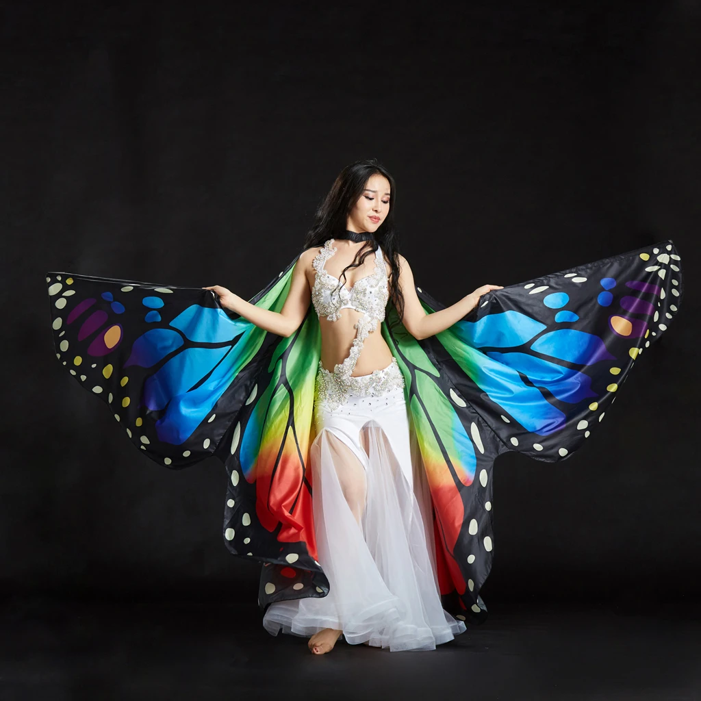 Egyptian Egypt Large Multicolor Butterfly Belly Dance Costume Isis Wings Christmas Wing Dancing Wear