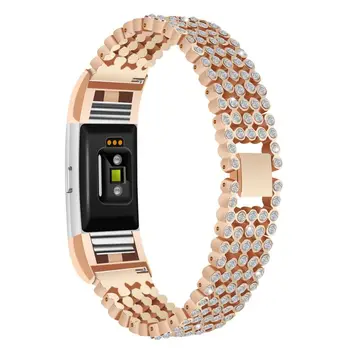 

Adjustable Rhinestones Replacement Wristband Bracelet Metal Bands