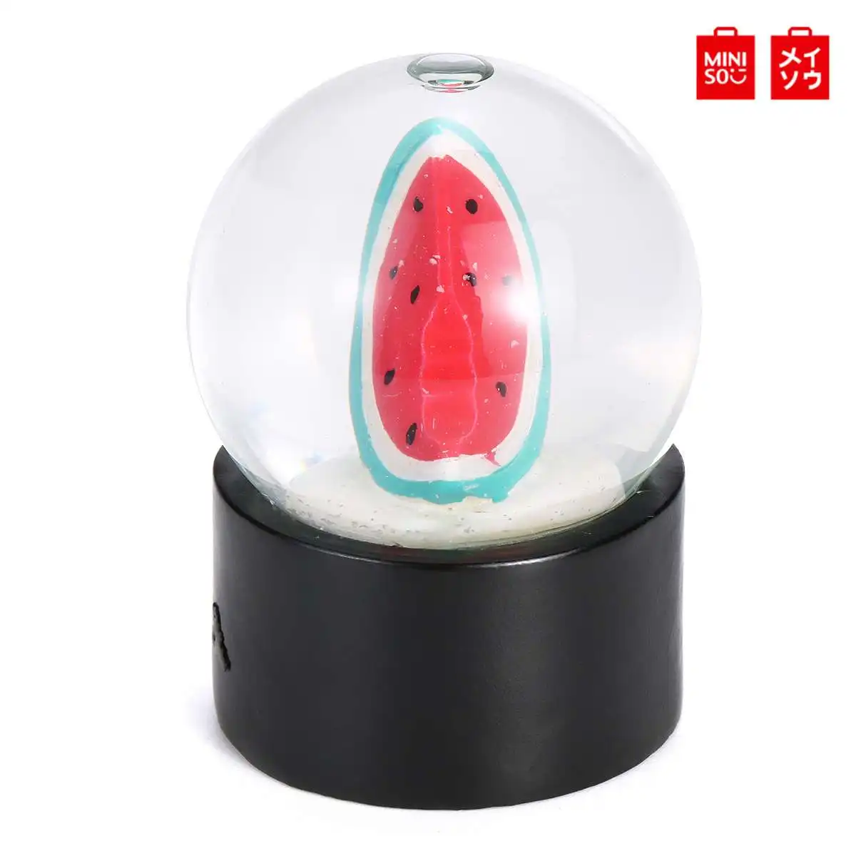 Хрустальный снежный шар MINISO, стеклянный фруктовый узор, Рождественский декоративный шар, рождественский подарок, домашний декор
