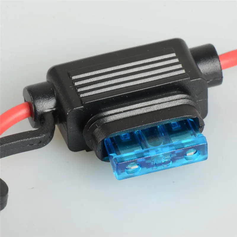

15A+14AWG Fuse&Medium Waterproof In-Line Car Stanard Blade Type Fuse Holder Hot
