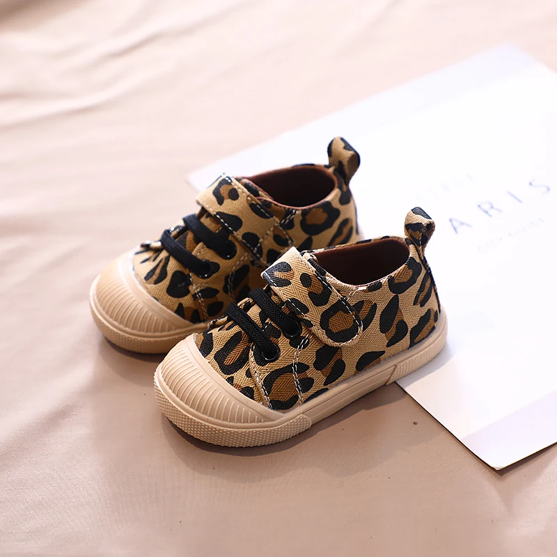 SX205Leopard Модная парусиновая обувь для малышей; повседневная обувь с леопардовым принтом; сезон осень-зима; дизайн; SX205 - Цвет: SX205Leopard