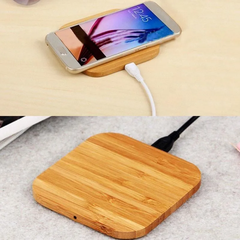 Деревянное бамбуковое Беспроводное зарядное устройство Qi для iPhone 11 Pro Xs Max 8 samsung Galaxy Note 10 9 S10 Plus 10W быстрое зарядное устройство коврик