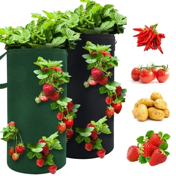

Fabric Raised Garden Bed Rectangle Planting Container Grow Bag Planter Pot Plants Flowers Vegetables Fabric Raised Planting Bag