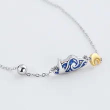 LKO New arrive Van Gogh's starry sky Jewellery set women necklace bracelet as one st
