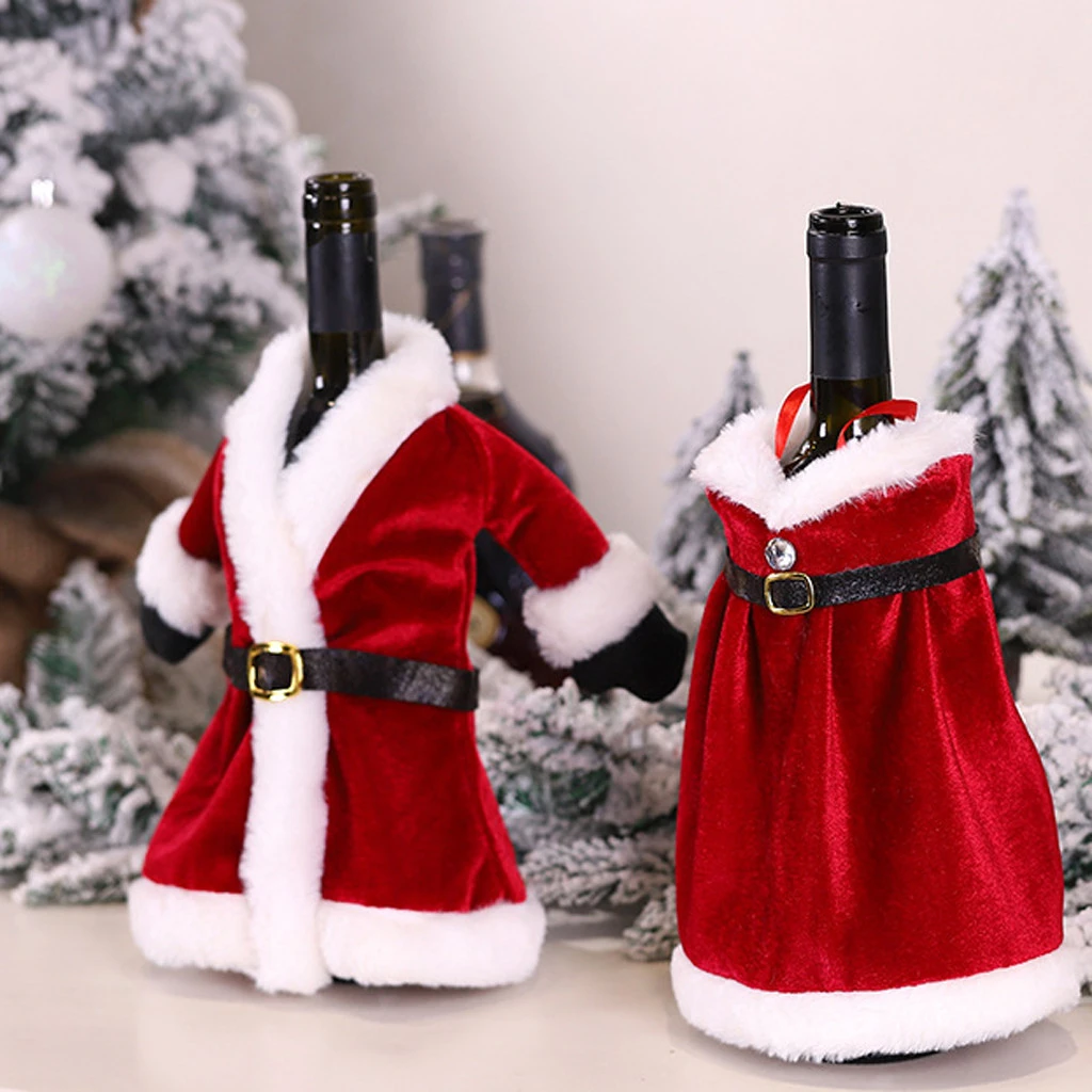 Conjunto de botellas para vestir en botella, adornos navideños, suéter,  botellas, ropa, faldas de Navidad, artesanía de Navidad, decoración de  fiesta y Festival|Decoraciones DIY de fiestas| - AliExpress