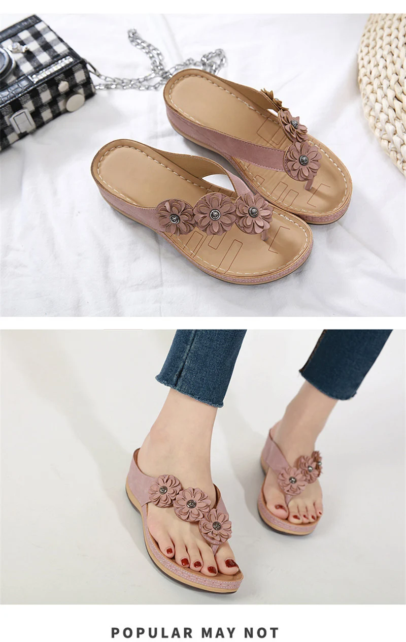 Beyarneplatплатформе шлёпанцы для женщин Terlik женские сандалии без застежки цветок плоские Вьетнамки летние ползунки Эспадрильи обувь ChanclasE929