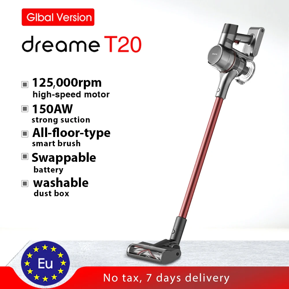 Dreame t20 Handheld Cordless Vacuum Cleaner Intelligent All-surface Brush 25kPa All In One Dust Collector Floor Carpet Aspirator
