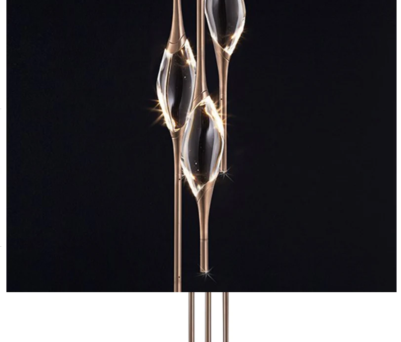 Wooights светодиодный подвесной светильник с каплями воды минималистический скандинавский Лофт кристалл и металлическая Подвесная лампа скандинавские креативные ресторанные светильники