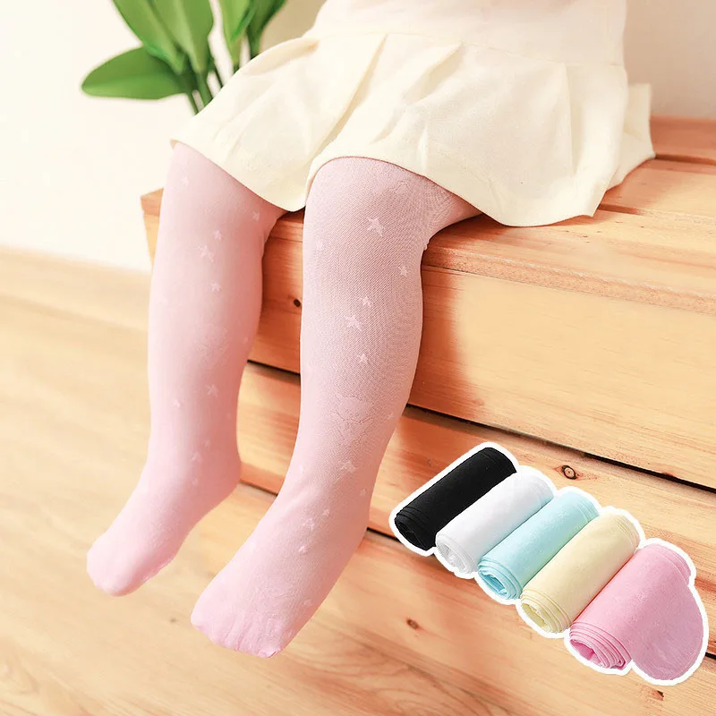 Cute Star Animals Baby Girls Tights Summer Mesh Thin Kids Children Stocking Solid Color Soft Infant Toddler Pantyhose | Детская одежда