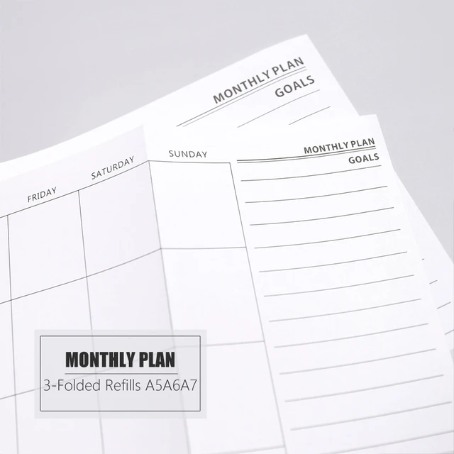 MyPretties Fantasy Daily Planner Refill Papers 40 Sheets A5 A6