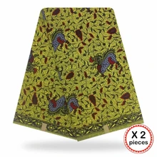 Африканская восковая ткань с принтом Хлопок Шитье Анкара африканская ткань 12 ярдов Нигерия Гана ткань для DIY свадебного платья 91606