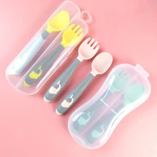 Cuillère pliable de 14cm pour bébé, qualité alimentaire, accessoires de table pour enfants, formation des capacités de manipulation, nouvelle collection 2022