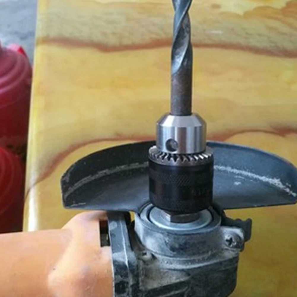 4Inch Electric Angle Grinder To Electric Drill Chuck 10mm Chunk Holder Drill Convert Adapter Collet 1.5 Coarse Thread Accessory