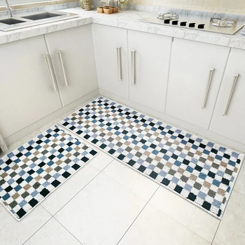 

Simple Geometric Anti-Slip Long Kitchen Mat Entrance Doormat Water Absorption Carpet Kitchen Bathroom Toilet Tapete Porch Rugs