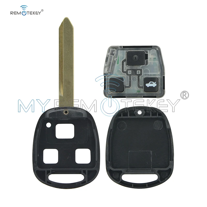 Remtekey 736670-A 3 кнопки дистанционного ключа автомобиля 434 МГц для Toyota Avensis 2004 2005 2006 2007 2008 2009 4d70 чип Toy47 Uncut Blade