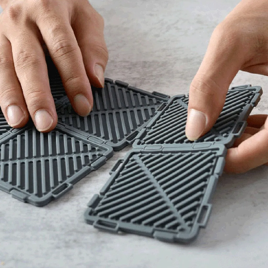 Home Kitchen Cup Mat Safe And Free Combination Of Splicable Silicone Insulation Pad Pot Cup Mat Kitchenware Drink Pads decor
