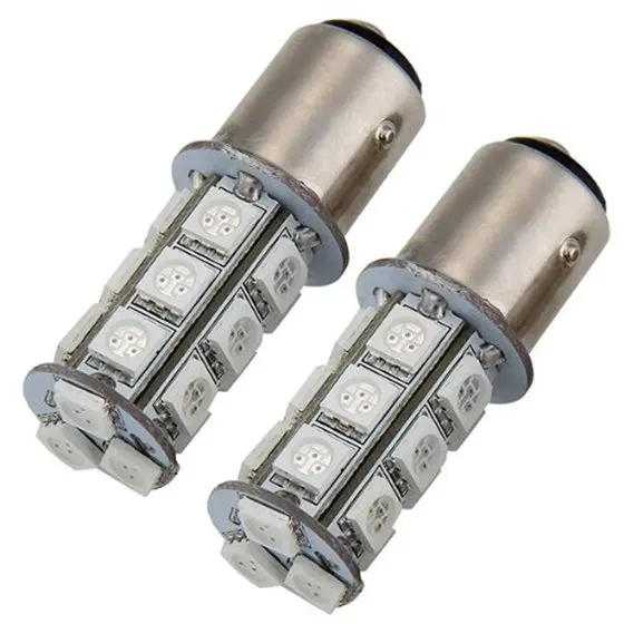 Новый-2x1157 SMD 5050 18 Красный светодиодный фонарь для торможения автомобиля Задний сигнал Стоп лампа