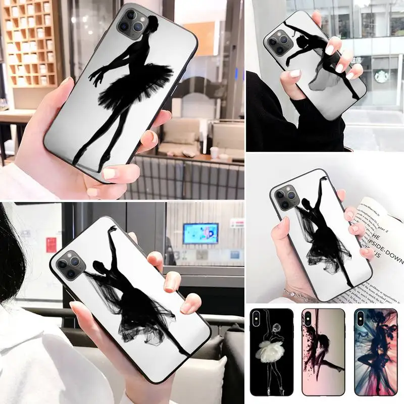 Силиконовый черный чехол для телефона IphoneX XS 11 11Pro 5 5s SE 6 6s Plus 7 8 2020 | Мобильные