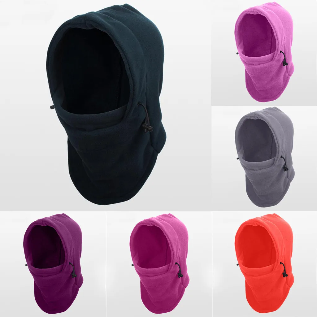 Теплая Флисовая Балаклава с капюшоном теплая маска для лица велоспорта уличная