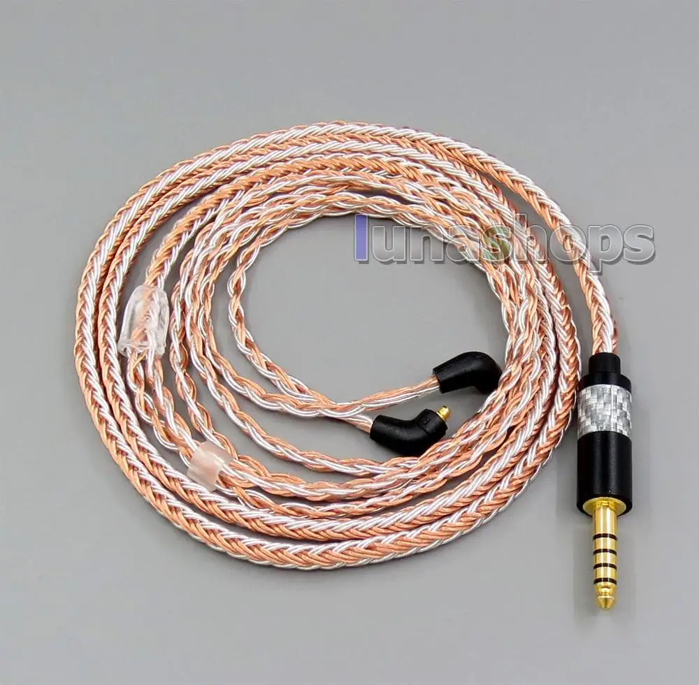 LN005808 3,5 мм 2,5 мм 4,4 мм 16 ядер OCC посеребренный смешанный кабель для наушников Etymotic ER4 XR SR ER4SR ER4XR