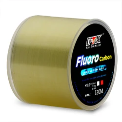 Enhanced Fishing Line with Fluorocarbon Coating and Carbon Surface Nylon - 8.0-0.5mm-34.32LB (Yellow)