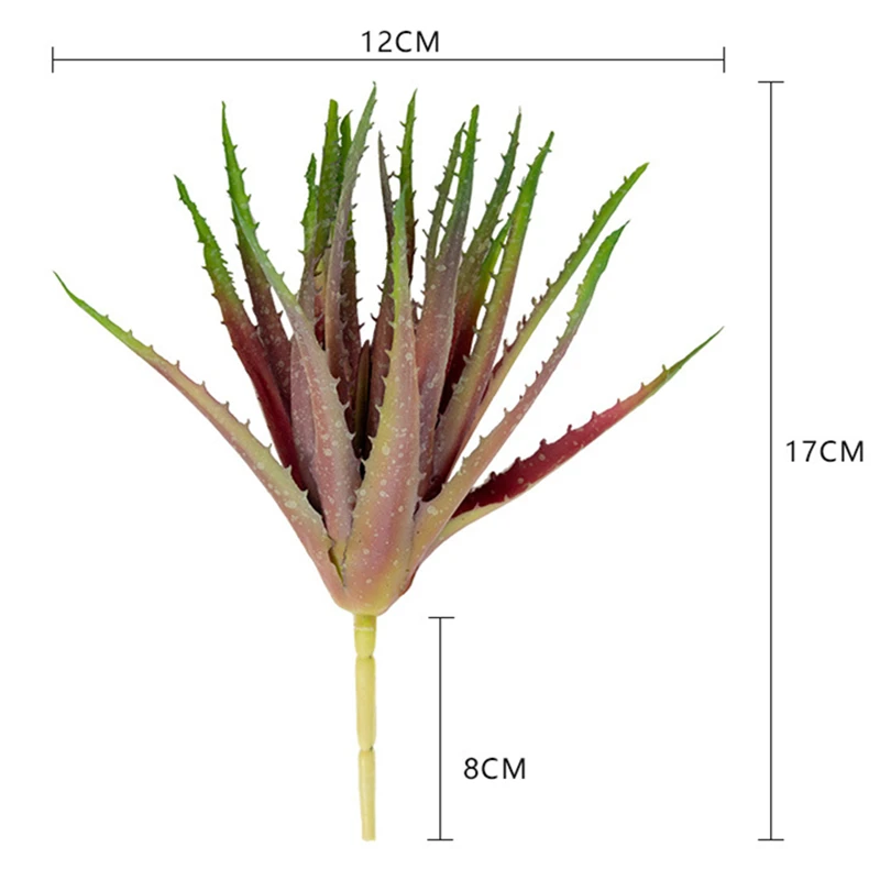 Имитация суккулентного букета, пилообразный жгучий сенсорный алоэ вера, украшение дома, комнатное суккулентное Горшечное зеленое растение, искусственный цветок