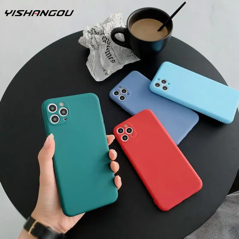 For iPhone 11 Pro Max SE 2020 XS XR Matte Soft Silicone Plain Candy Case Cover For iPhone 11 XS Max X 7 8 Plus 6 6s Plus Cases For iPhone 11 Pro Max SE 2020 XS XR Matte Soft Silicone Plain Candy Case Cover For iPhone 11 XS Max X 7 8 Plus 6 6s Plus Cases