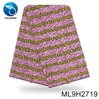 

LIULANZHI pink african wax printing cotton ankara fabric 6 yards high quality wax cotton nigerian dress fabrics ML9H2714-37