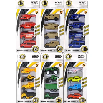 

4 Pcs/Set Multi-style Toy Car Inertia Plastic Racing Military Farm Car Set City Fire Truck Engineering Vehicle Boy Birthday Gift