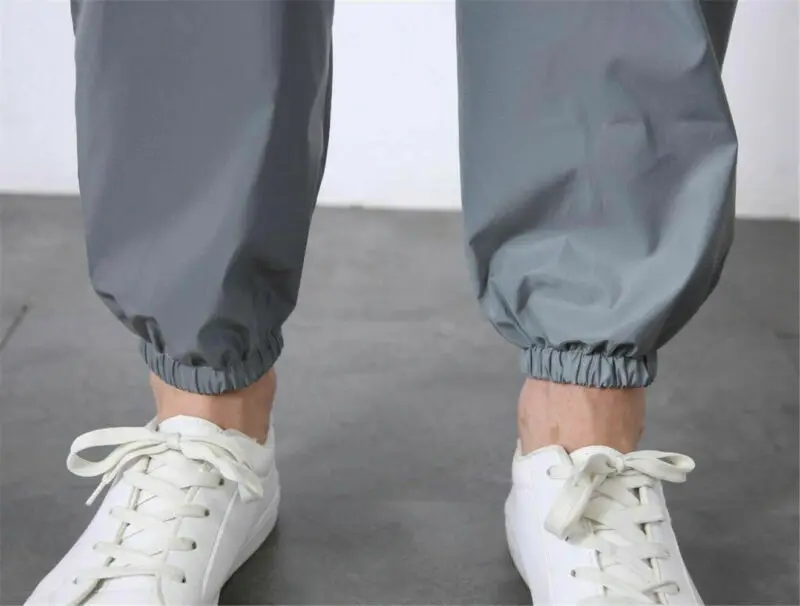 New Men Streetwear Reflective Pants Men Women Casual Elastic Waist Slim Beam Foot Trousers Sweatpants Cycling Jogger at Night