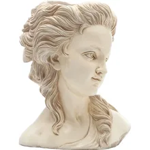 Греческая богиня цветочный горшок креативная имитация штукатурки голова горшков скандинавские личности ретро открытый декор для микро-ландшафта M2353