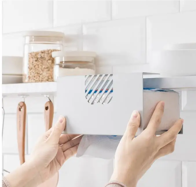 Xiaomi youpin кухонная стойка для бумажного полотенца стойка настенная кованая железная многофункциональная дыропробивная бумажные полотенца вешалка для полотенец