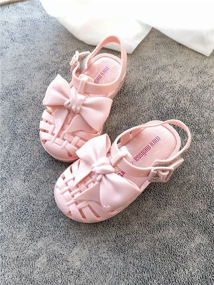 Melissa Children's Sandals 2022 New Summer Girls  Jelly Shoes Roma Breathable Retro Beach Shoes Kids Princess sandals HMI044 children's shoes for sale