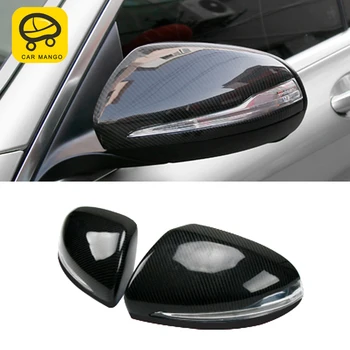 

CarManGo for Mercedes Benz C Class W205 2016-2019 Auto Car Real Carbon Fiber Side Rearview Mirror Replacement Frame Trim Cover