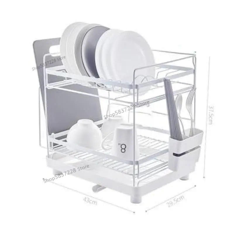 Japanese style kitchen dish rack drain rack single layer dish