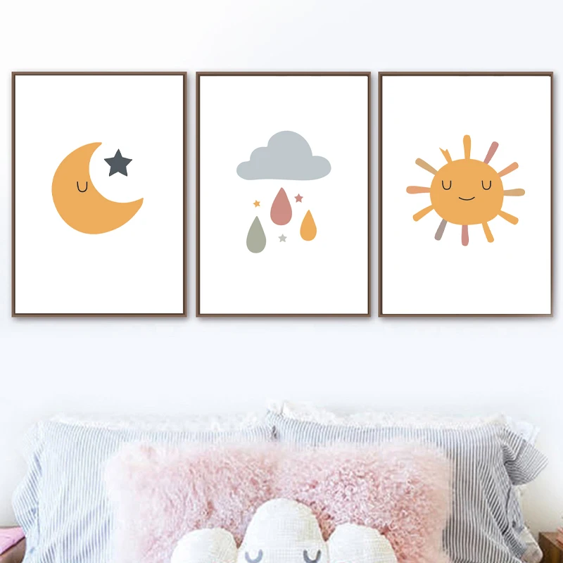 Modern-Boho-Earthy-Nursery-Wall-Art-Canvas-Painting-Neutral-Rainbow-Sun-Lion-Cartoon-Nordic-Posters-and (3)