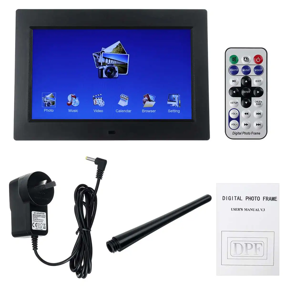 Capacidade de Armazenamento Tablet em Forma de Relógios Digitais com ue Multifuncional Polegada Eua au uk Plug Adaptador 10 32gb 1024*600 - Image 3