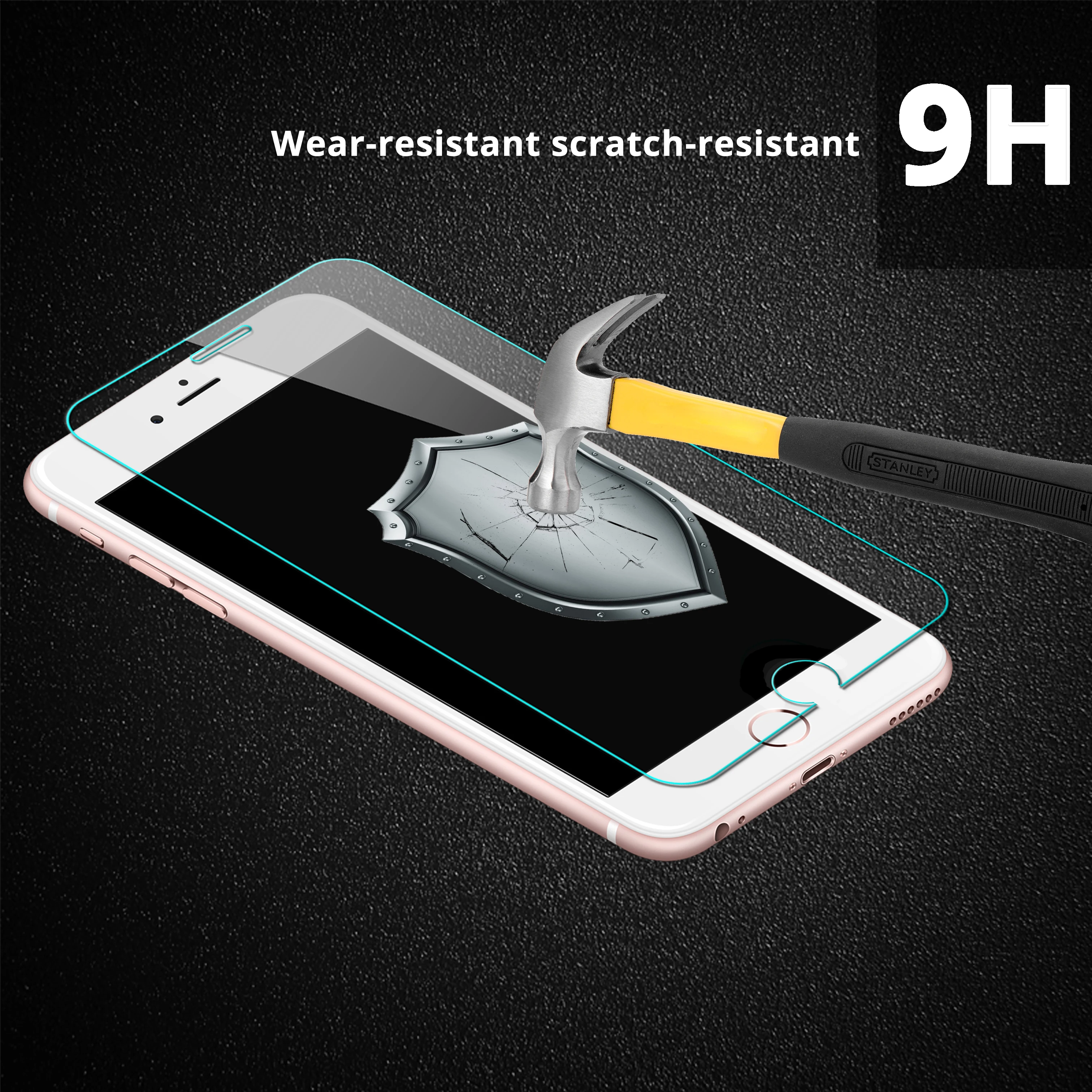 100 шт/партия Защитная пленка для экрана из закаленного стекла для iPhone 6 Plus 7Plus 8 Plus 0,25 мм 9H Твердость Премиум Закаленное стекло пленка