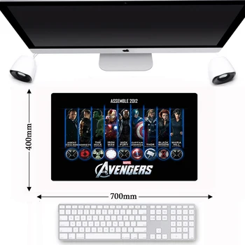 

Large 70*40cm Locking Edge Gaming Avengerse Computer Anti-slip Mouse Pad Mat Keyboard Laptop Desk Infinity War Mousepad Mice Pad