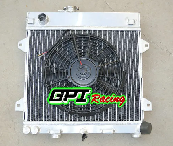 Aluminum radiator +fan for BMW E30 M10 316i 318i 1982 1991 Manual 90