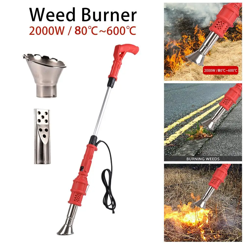 2000W Weed Burner Electric Thermal Weeder Hot Air Weed Killer Grass Flame Of Garden Tool