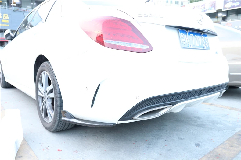 Для Mercedes-Benz C Class W205 C180 C200 C260 C300- задний спойлер диффузор бампера из углеродного волокна спойлеры