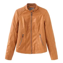 Faux Leather Jackets Women Long Sleeve Biker Motorcycle Streetwear Pu Leather Coat Plus Size Slim Short Jacket Chaqueta Mujer